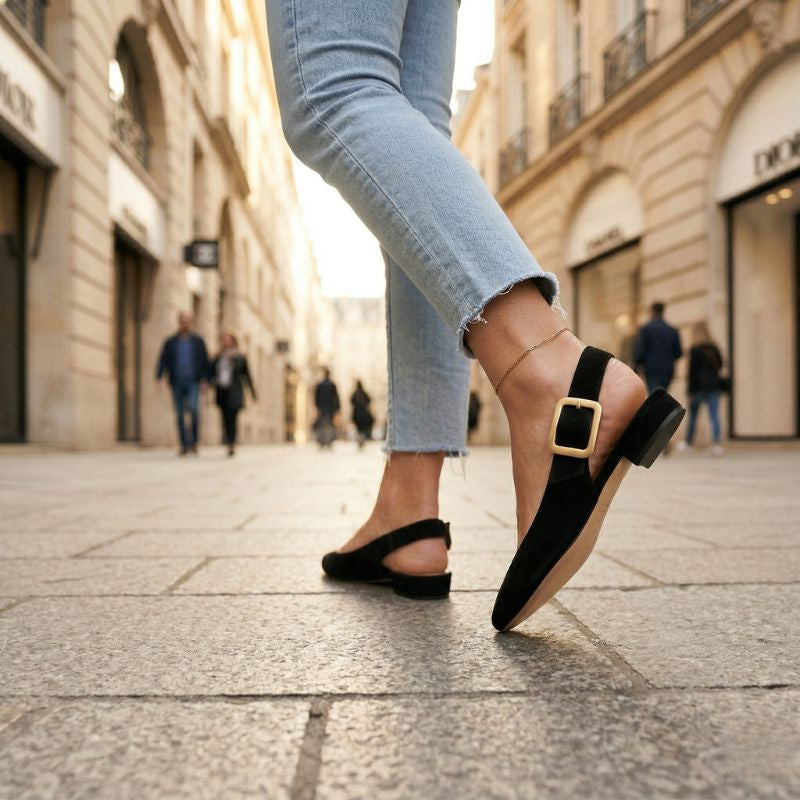 Sabrina Leather Slingbacks