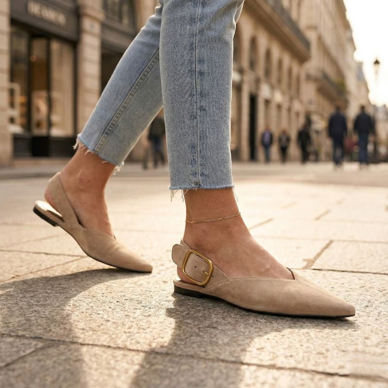 Sabrina Leather Slingbacks