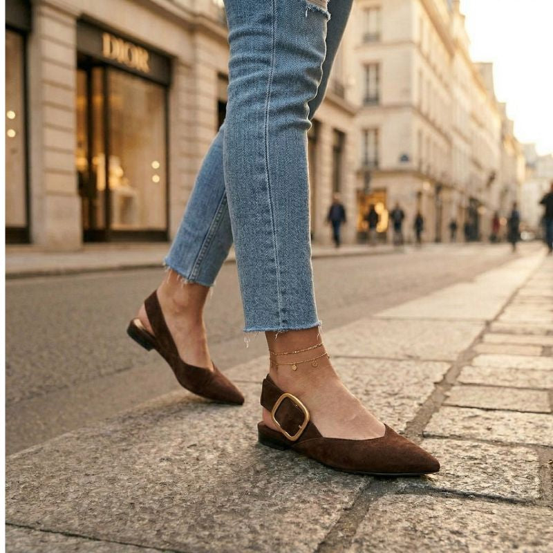 Sabrina Leather Slingbacks