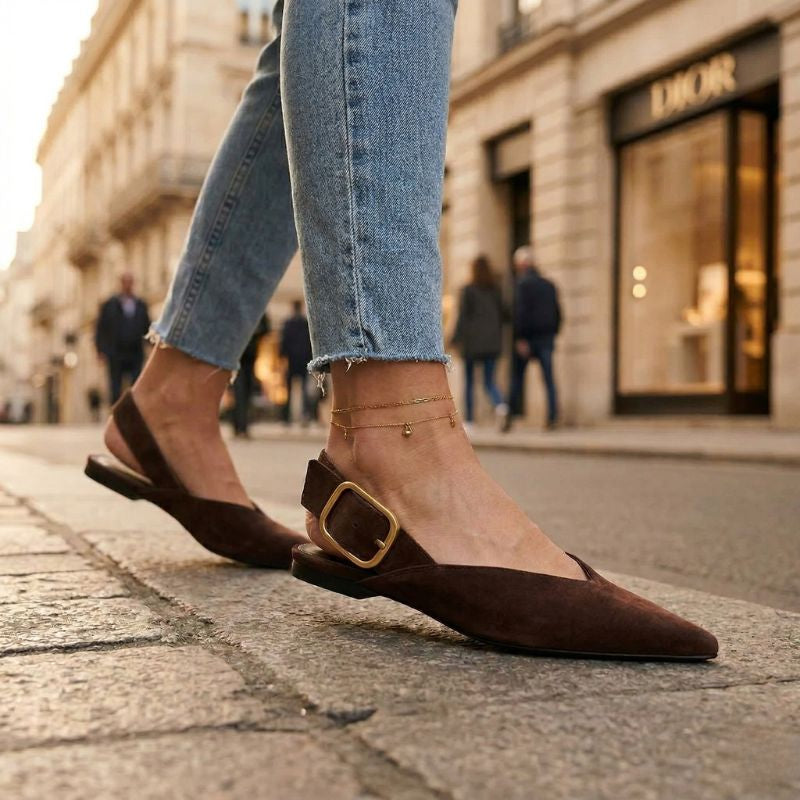 Sabrina Leather Slingbacks