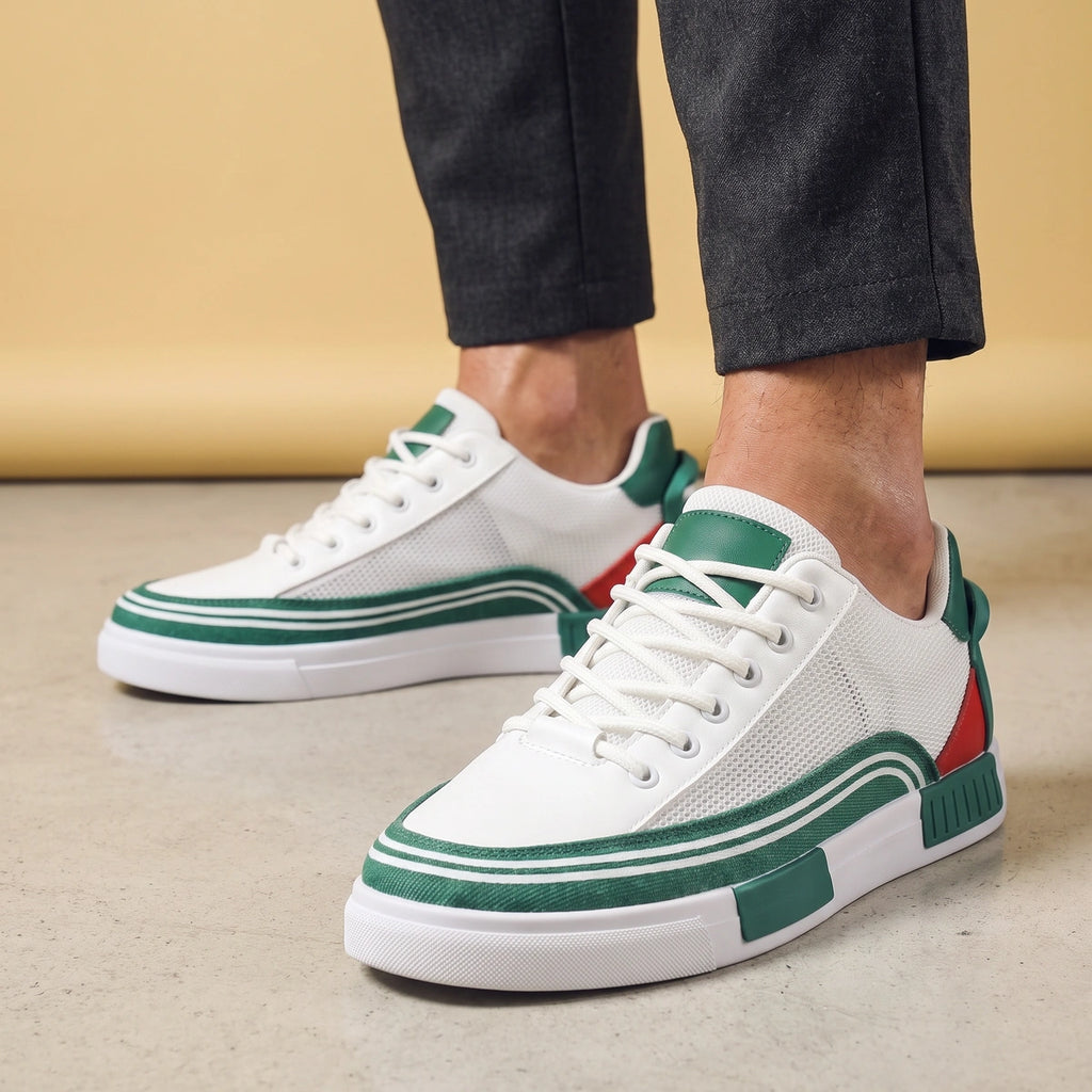 Andrew Mesh Patchwork Orthopedic Sneakers - Green
