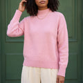 Claire Soft Knit High Collar Turtleneck - Pink