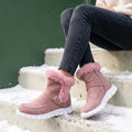 Erica Faux Fur Cuff Suede Look Booties - Pink