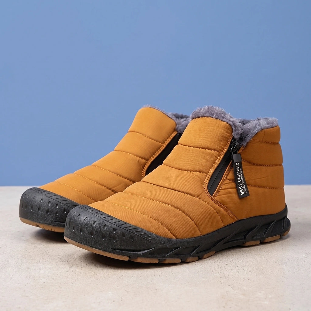 Ethan Fleece Lined Barefoot Winter Shoes - Camel
