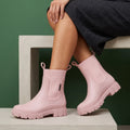 Janice Non Slip Rubber Ankle Boots - Pink