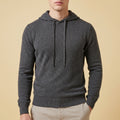 Jesse Merino Wool Knit Hoodie - Gray