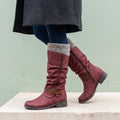 Louise Thermal Orthopedic Slouch Boots - Red