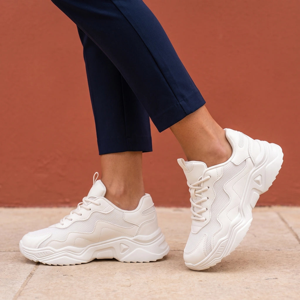 Miriam Arch Support Breathable Mesh Runners - White
