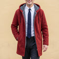 Patrick Fleece Lined Hooded Zip Jacket - Red