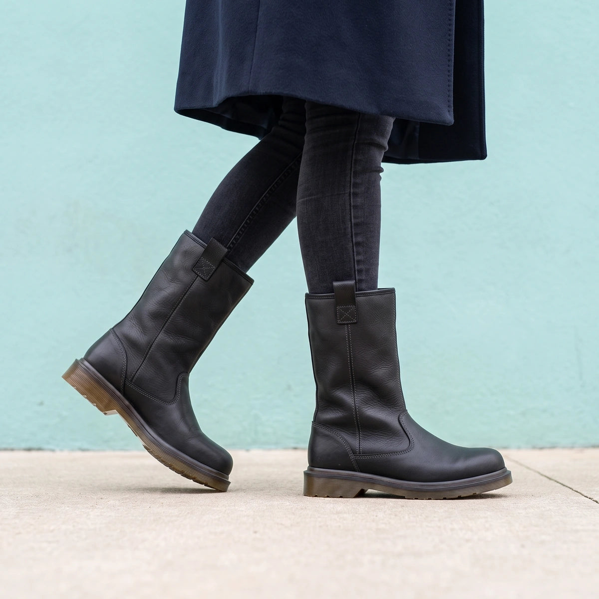 Rosemary Plush Lined Mid Calf Snow Boots - Black